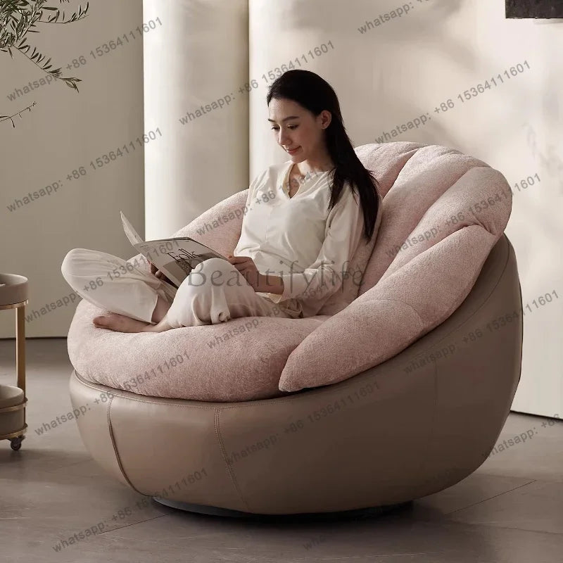 yj57 Sofa chair modern simple living room balcony household lazy leisure chair spot light luxury