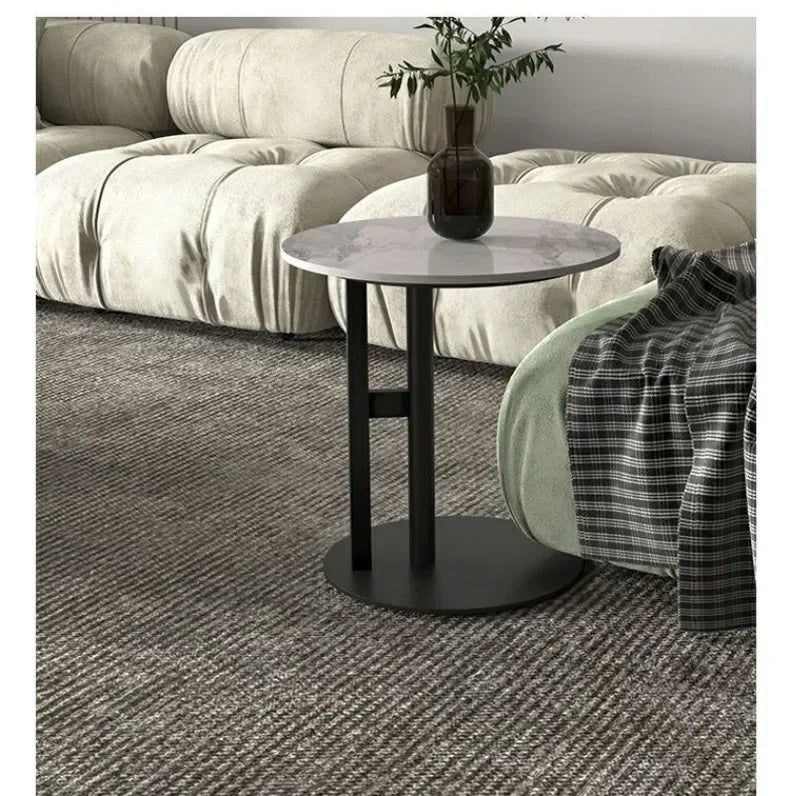 Bright Oval Coffee Tables for Tea Room Italian Rock Slab Easy To Clean Side Table Luxury Tables for Living Room a