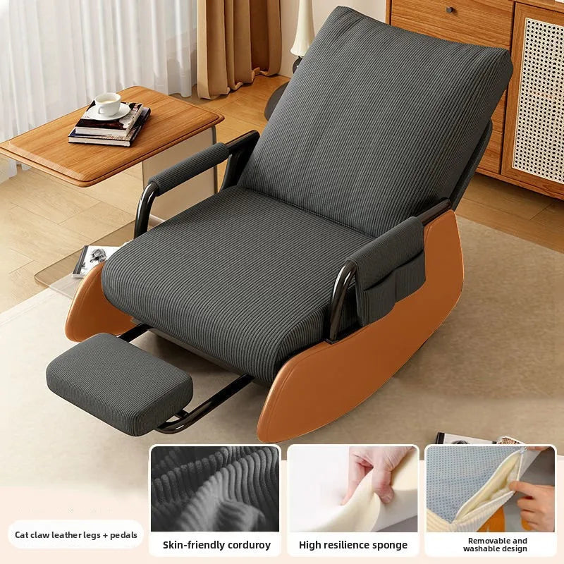 Multifunctional Rocking Chair Adjustable Recliner for Living Room and Bedroom Furniture Comfortable Single Seater Lounge Chair