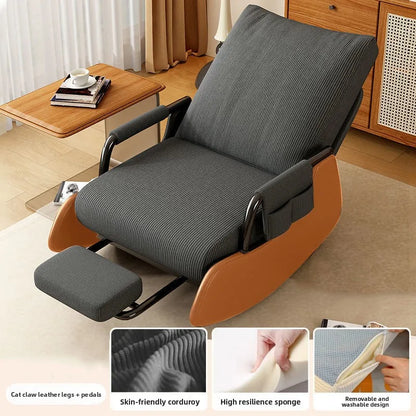 Multifunctional Rocking Chair Adjustable Recliner for Living Room and Bedroom Furniture Comfortable Single Seater Lounge Chair