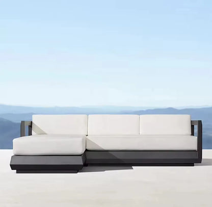 Outdoor Aluminum Alloy Sofa Courtyard Outdoor Waterproof Sunscreen Sofa Chair Combination Garden Sofa Furniture