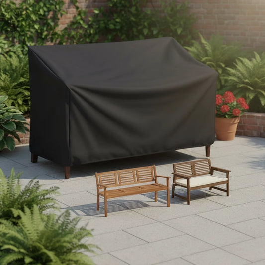 1pc Garden Bench Cover Waterproof Oxford Fabric Breathable Furniture Seat Protective Cover For 2/3/4-seater Benches Spare Parts