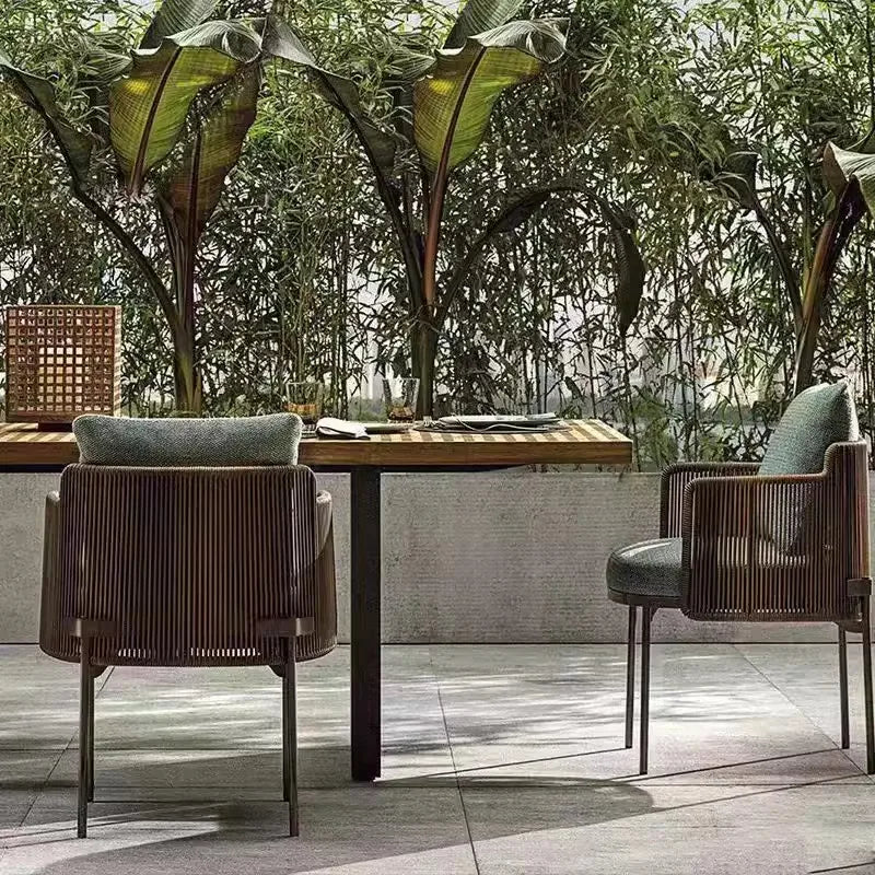 Modern Living Room Garden Chairs Waterproof Camping Lawn Hotel Garden Chairs Homestay Aluminum Furniture Садовый Стул MHSF