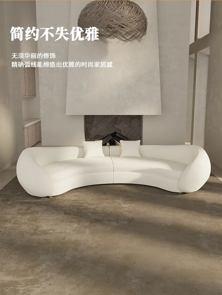 Light Luxury European Living Room Sofa Curved Christmas Cream Clouds Couch Ergonomic Reading Sofa Sala De Estar Home Decoration
