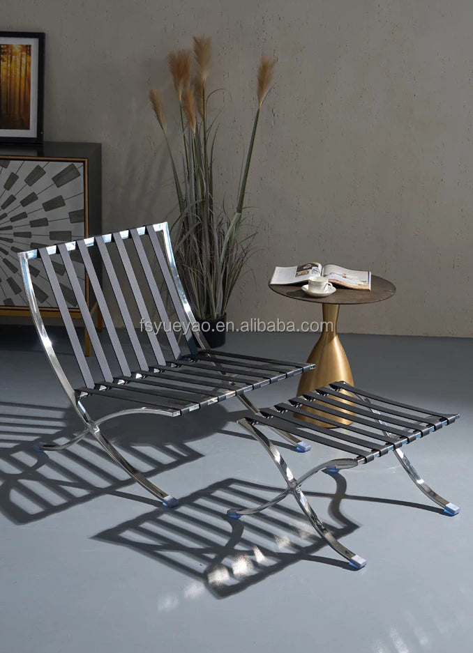 Barcelona Single Sofa Designer Lazy Sofa High-end Italian Living Room Sofa Chair Nordic Light Luxury Leisure Chair