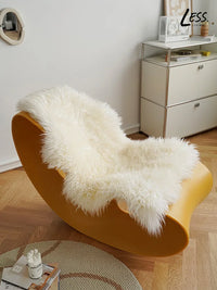 Nordic Chair Living Room Furniture Single Person Sofa Rocking Chairs Plastic Armchair Household Balcony Leisure Lazy Recliner