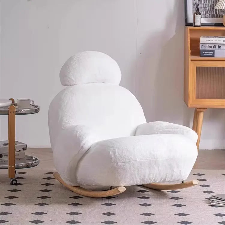 Nordic Modern Luxury Living Room Chairs Sofa Rocking Lounge Single Lazy Reclining Adult Bedroom Relax Magical Furniture