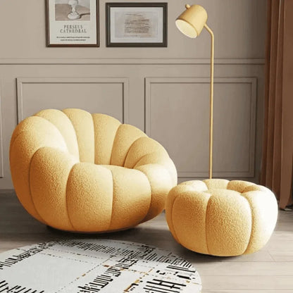 JC Lazy Pumpkin Sofa Sleepable and Reclining Lounge Chair Living Room Small Apartment Swivel Sofa Chair