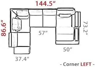 Leather Sectional Chaise Sofa U-Shaped Modern Sofa Design