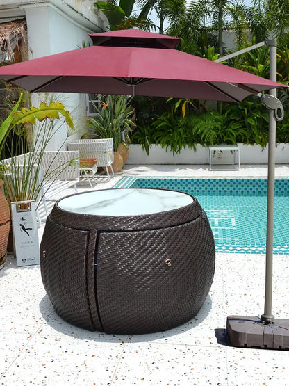 Rattan Couch Lounge Setting  Outdoor Corner Sofa  Padio Furniture  Wicker Patio Garden