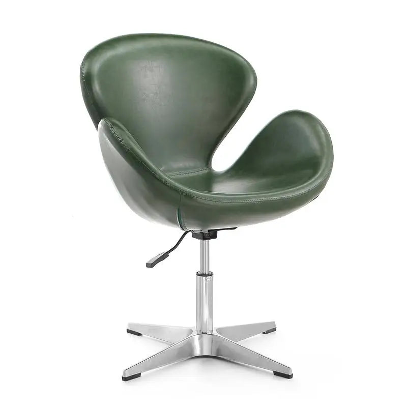 Forest Green Swivel Lounge Chair - Upholstered Modern Furniture for Living Room, Office, or Reading Nook