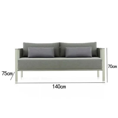 Modern Aluminum Garden Sofa Set - Durable and eco-friendly outdoor furniture with optional PE rattan frame