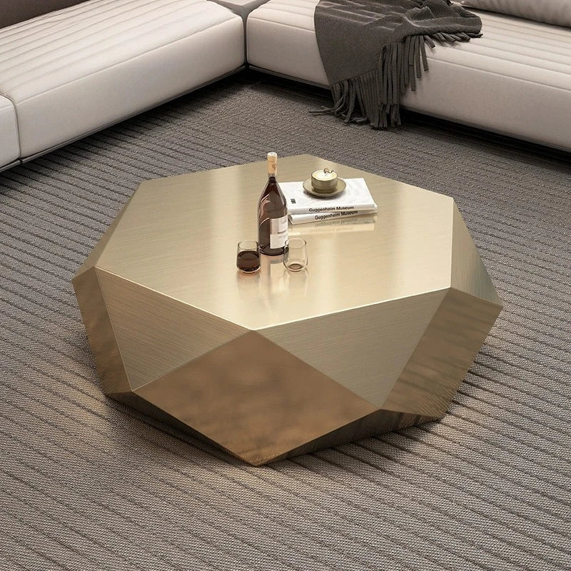 Gold Diamond Coffee Table Designer Sense Modern Simplicity Coffee Table Special-shaped Living Room Furniture Couchtisch XYCJ