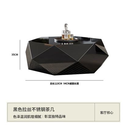 Minimalist diamond coffee table high-end small apartment hotel KTV special-shaped light luxury coffee table