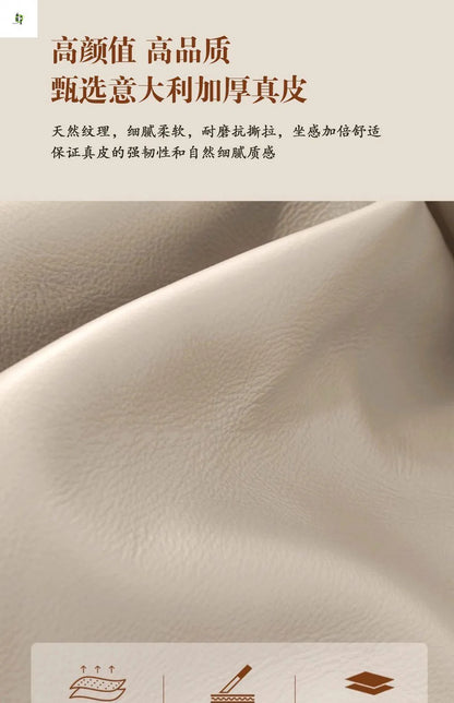 Modern simple leather sofa living room home light luxury sofa concubine combination