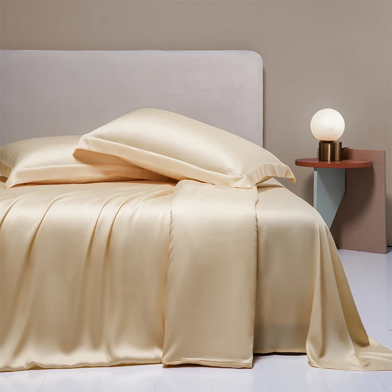 Premium 4/6pcs Egyptian Cotton Bed Sheet Set Soft Long Staple Cotton Bedding Set Luxury Silky Fitted Sheet Flat Sheet Pillowcase
