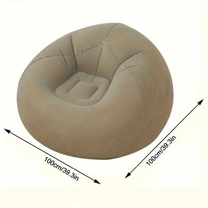 Inflatable Soybean Bag Chair - Soft/Comfortable Lazy Seat for Living Room/Office/Outdoor Camping (Father's Day Gift)