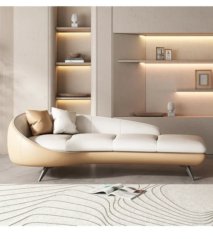 xxzModern curved sofa living room deck chair hotel homestay leisure beauty couch