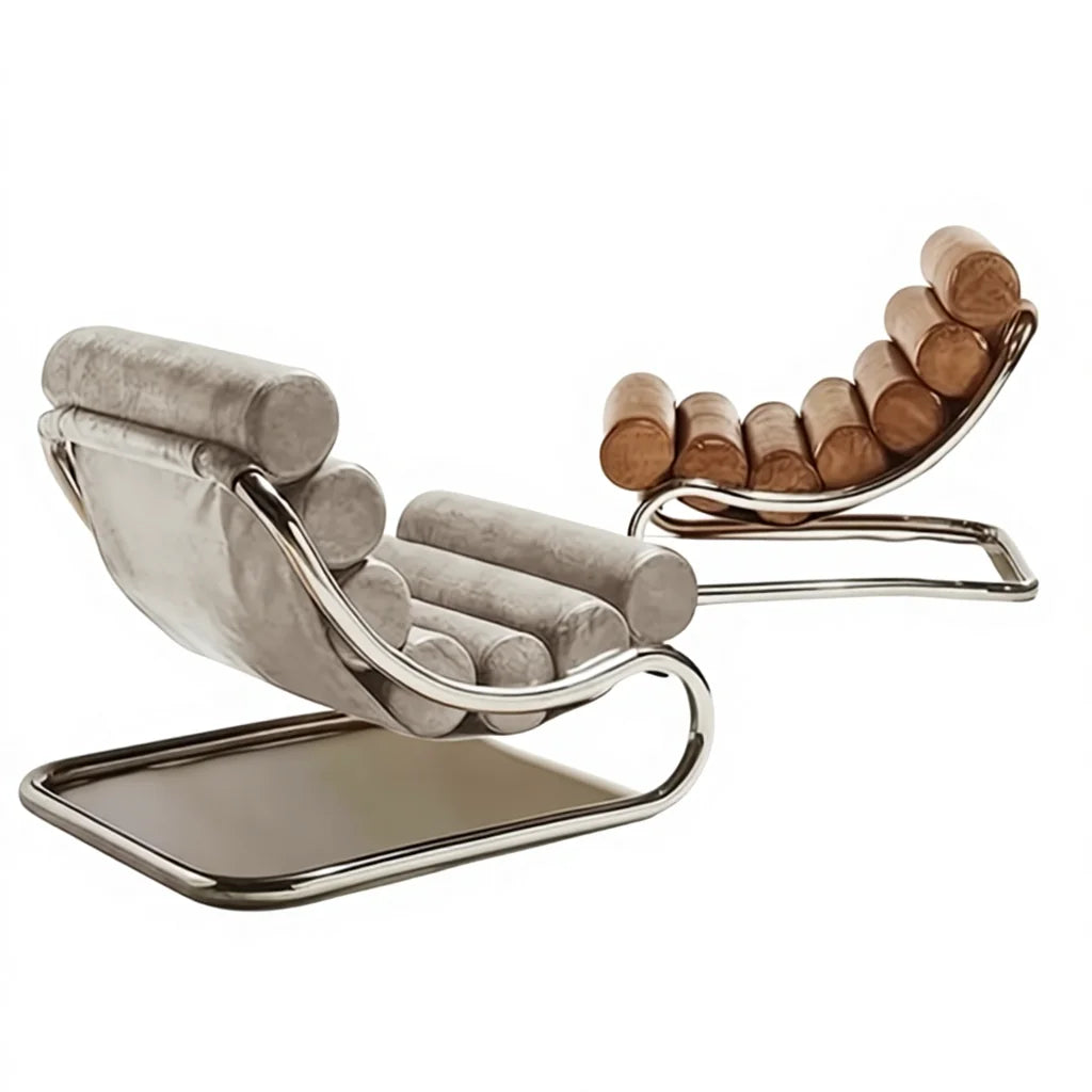 Italian Genuine Leather Recliner Chair Minimalist Living Room Furniture for Home Hotel
