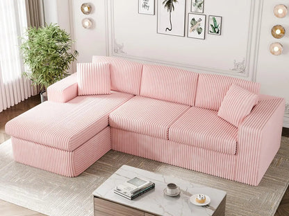 105" Boneless Couches for Living Room, Sectional Couches Modular Sofa with L-Shaped Chaise, Memory Foam Comfy Cloud Couch