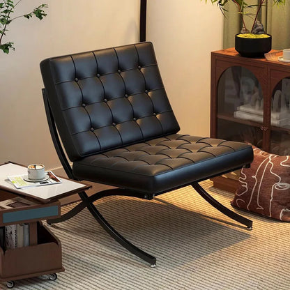 Black Metal Living Room Chairs Balcony Throne Relax Reading Modern Room Decor Fashion Chairs Comfortable Sillones Home Design