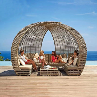Outdoor Modern Sofa Bed for Garden Hotel & Terrace Use-Simple Design Pre-packed