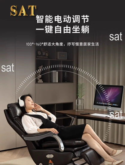 /Electric Leather Boss Chair Modern Design Comfortable Ergonomic Trendy Chair Swivel Arm Footrest Salon Silla Oficina Furniture