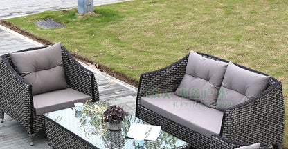 Leisure Courtyard Garden Sofas Outdoor Simple Homestay Coffee Table Garden Sofa Terrace Pe Rattan Furniture Sofá Exterior MHHYSF