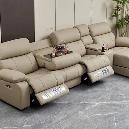 Modern Italian Living Room Sofas Modular Electric Recliner Sofa Bed Multi-functional Leather Minimalist Divano Room Furniture