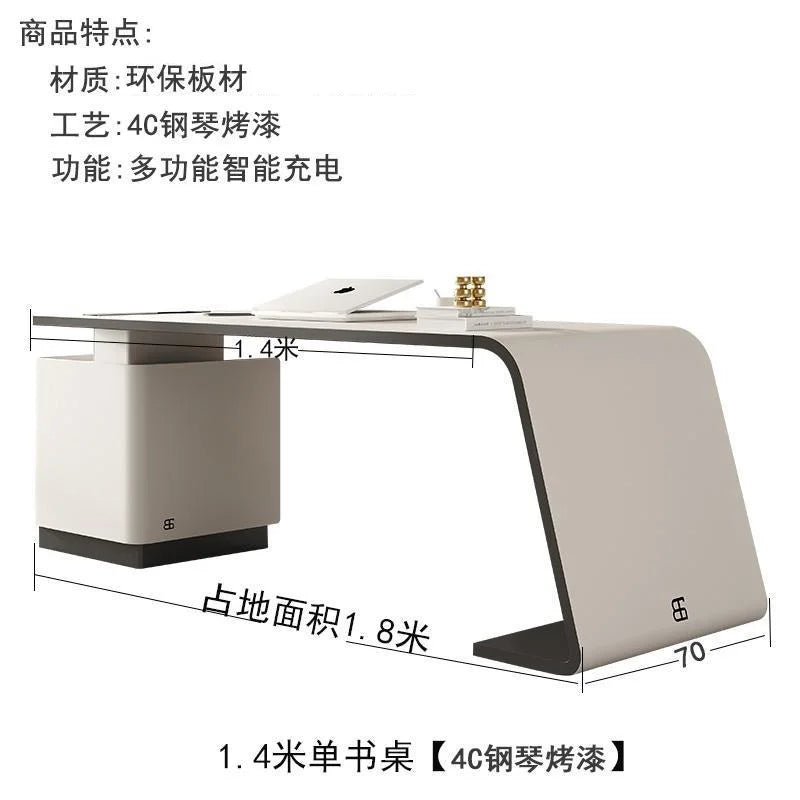 Table Bureau Blanc Mesas Gaming Tables Rotating Bookcase Office Furniture Offices Wood Desk Organizer Laptop Stand Room Desks