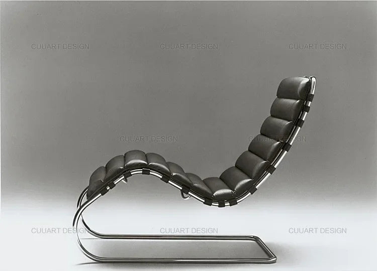 Lounge Chair Lunch Break Home Balcony, Office Medieval Chair Designer Stainless Steel Leisure Chair Single