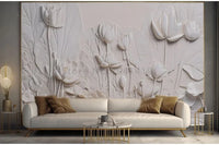 Custom Photo Wallpaper Modern Simple Art Lotus Flower Murals Living Room Bedroom TV Backdrop Wall Decor Luxury 3D Wall Papers