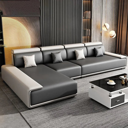 Modern Minimalist Fabric Sectional Sofa Set for Home and Mall Living Room Furniture