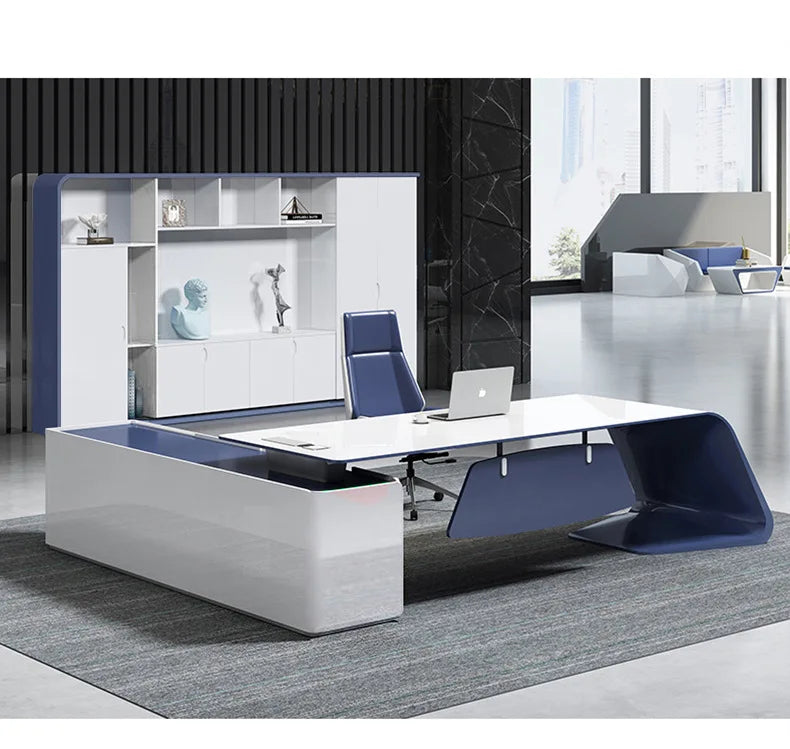 Minimalist Atmosphere Office Desk Computer High Single Fashionable Office Desk Irregular Office Furniture Der Schreibtisch XYOD