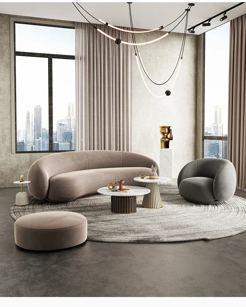 Light luxury lazy balcony leisure chair, personalized and creative, floor-to-ceiling rotating single sofa