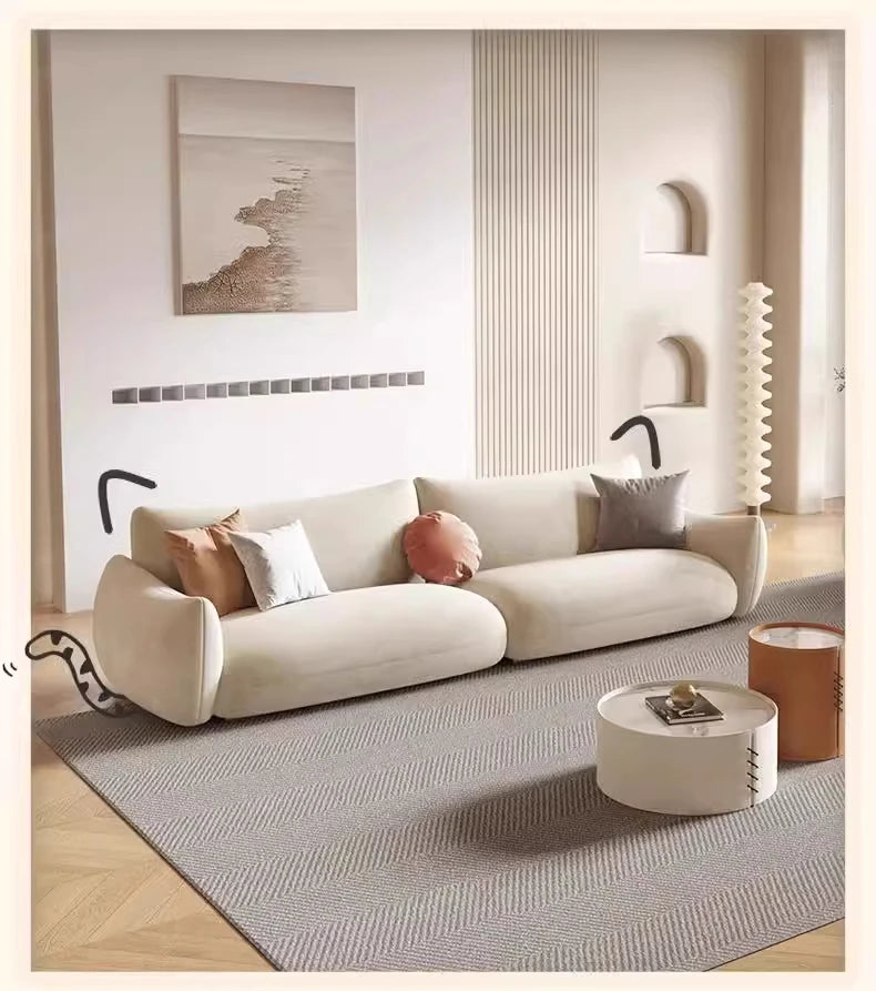 Nordic Cloud Living Room Sofas Cream Loveseat Tiny House Comfortable Living Room Sofas Relaxing Ergonomics Muebles Furniture