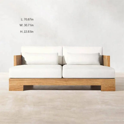 Outdoor Patio Garden Set all Weather Teak Wicker Ubud Modular U-Sofa Sectional Luxury Outdoor Furniture