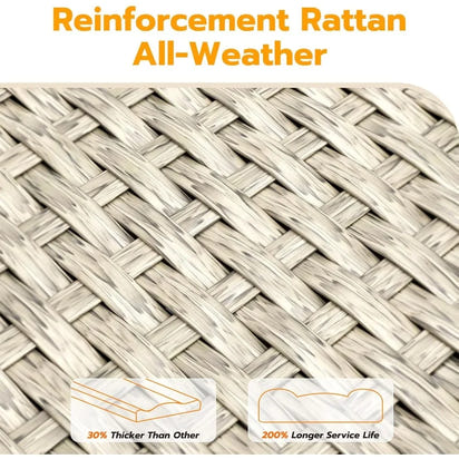 Seven Piece Patio Set, Modular Sectional Sofa Design, Includes Tea Table, PE Wicker Outdoor Conversation Group For Patio Use