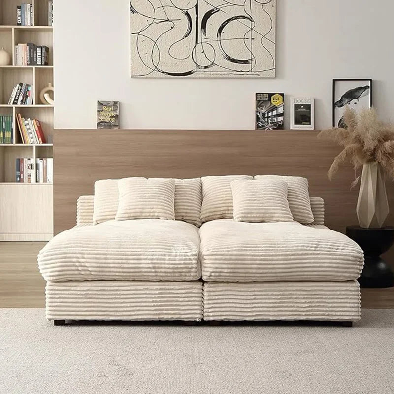 -Kingsoft 2025 Modern Compression Sofa Bed Box Popular Corduroy Design Apartment Loft Living Room Manufacturing
