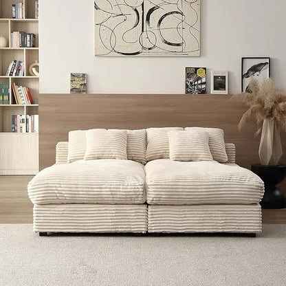 -Kingsoft 2025 Modern Compression Sofa Bed Box Popular Corduroy Design Apartment Loft Living Room Manufacturing