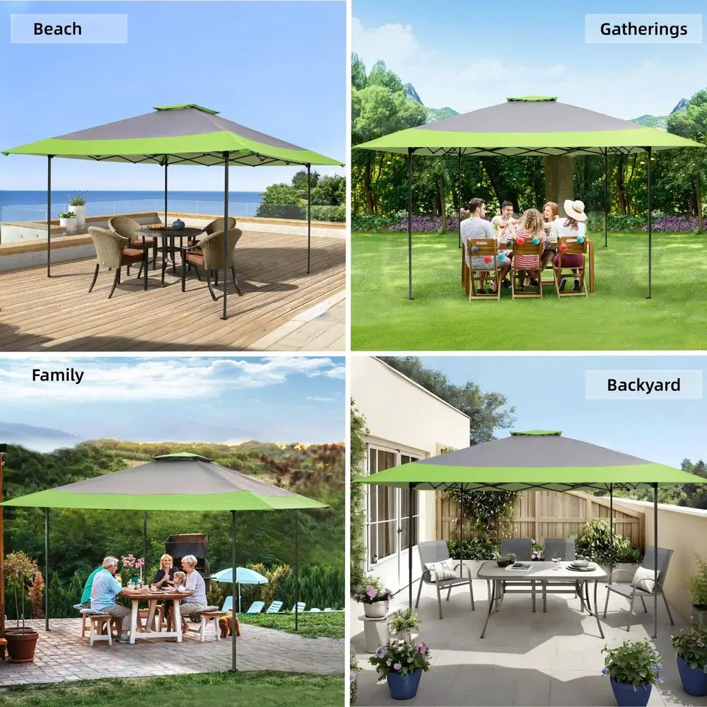 13x13 Outdoor Pop Up Canopy Tent,Easy Setup Straight Leg Folding Instant Shelter for Beach,Party and Camping, 169 Sq. Ft of Shad