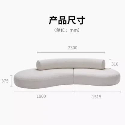 TTTTC – canapé en tissu incurvé, nouvelle zone d'assise, réception, petit appartement de forme spéciale, salon français, anti-rayures pour chat