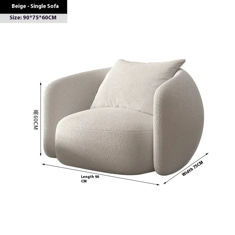 Italian Banana Sofa Minimalist Shaped Sofa Living Room Simple Modern Arc Cashew  Set Lazy Sofa Home Furniture