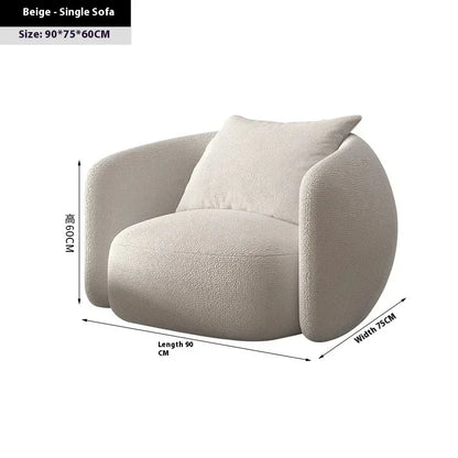 Italian Banana Sofa Minimalist Shaped Sofa Living Room Simple Modern Arc Cashew  Set Lazy Sofa Home Furniture