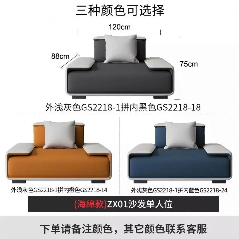/ Customizable Modern Concise Style Office Reception Waiting Sofa Set Leather Reclining Sofa