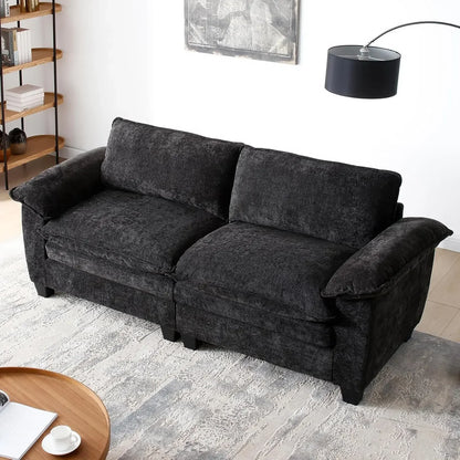 Sofa Comfy Cloud Couch, L Shaped 3 Deep Seat Sofa Couch with Ottoman