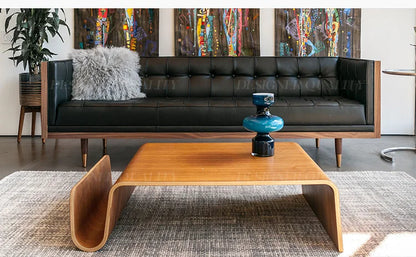 Scando Table Large curved wood coffee table Simple modern creative living room Log square N coffee table
