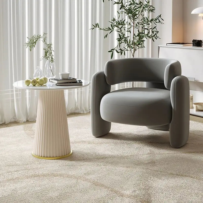 Negotiation Sofa Chair Living Room Furniture Sofas Cream Wind Balcony Single Sofa Nail Salon Beauty Salon Reception Lounge Area
