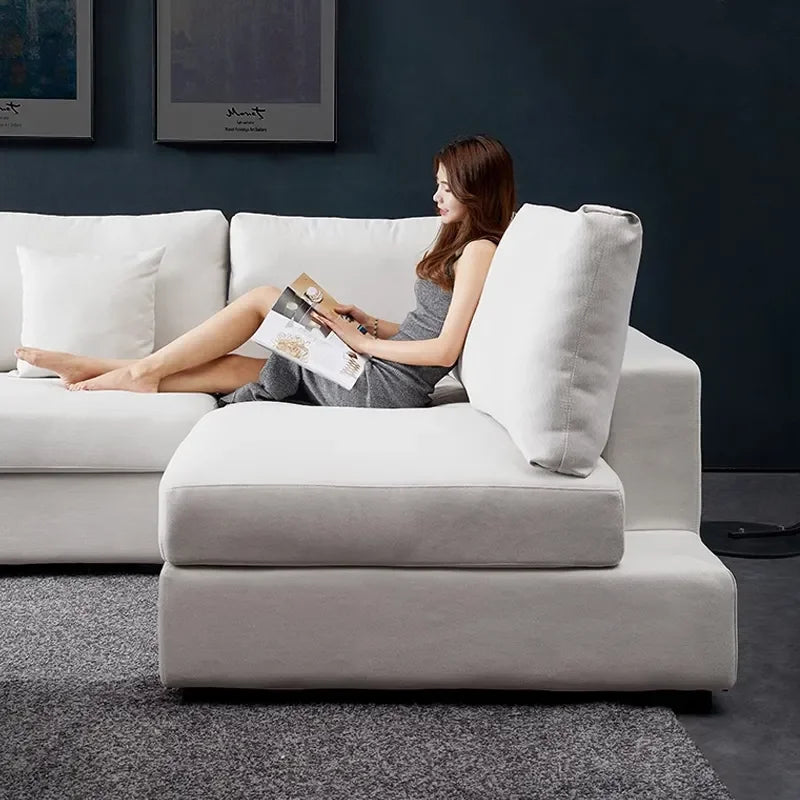 Wholesale New Products L-Shape Sectional Sofa Set for Living Room Sofa Nordic Tech Fabric Bedroom Furniture Special