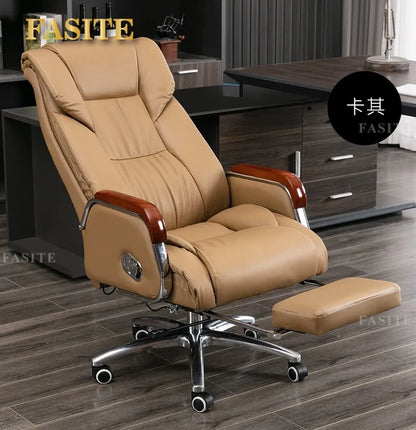 Retro Executive Leather Chair Armchairs Editor Choises Fashion Aluminium Office Chair Working Relax Silla Escritorio